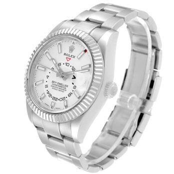Rolex Sky-dweller Steel / 18k White Gold White Dial Oyster 42mm Ref. 336934 Swiss Replica Super Clone