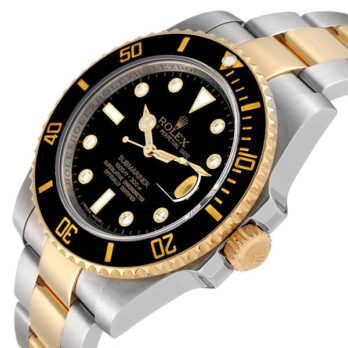 Rolex Submariner 2tone Black Diamonds Ceramic