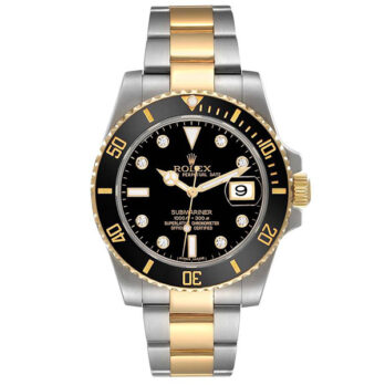 Rolex Submariner 2tone Black Diamonds Ceramic