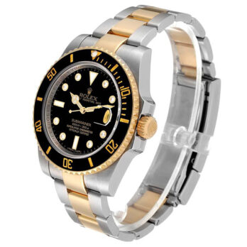 Rolex Submariner 2tone Black Diamonds Ceramic