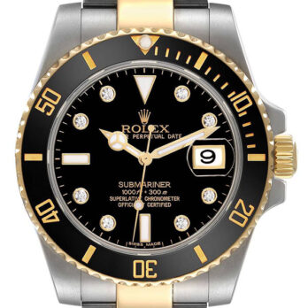Rolex Submariner 2tone Black Diamonds Ceramic