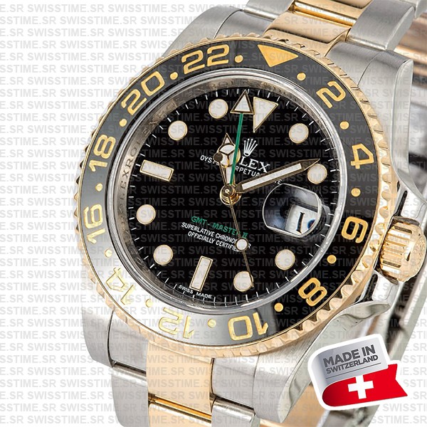 Rolex Gmt Master Ii 2tone Black Ceramic