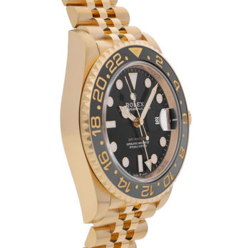 Rolex Gmt-master Ii Jubilee 18k Yellow Gold Black Dial Ceramic Bezel 40mm Swiss Made Replica Superclone Watch Ref.126718grnr