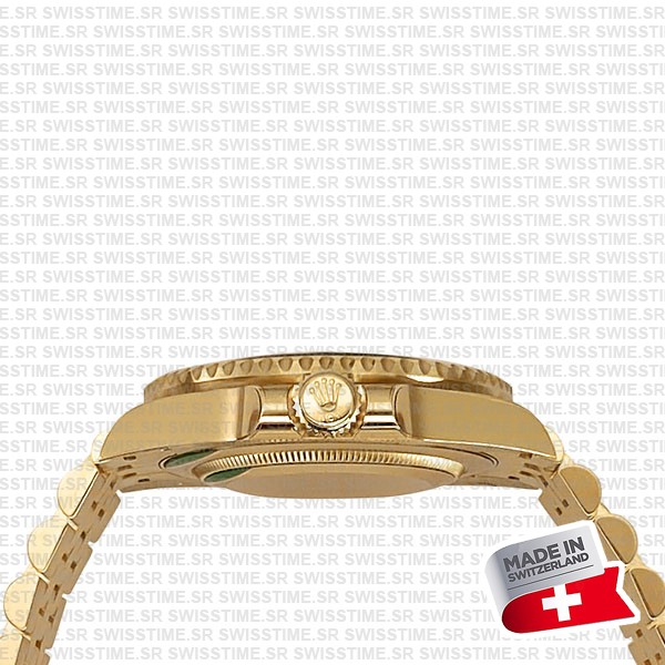 Rolex Gmt-master Ii Jubilee 18k Yellow Gold Black Dial Ceramic Bezel 40mm Swiss Made Replica Superclone Watch Ref.126718grnr