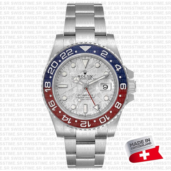 Rolex Gmt-master Ii 18k White Gold Pepsi Red/blue Ceramic Bezel Blue Dial 40mm Ref.126719blro