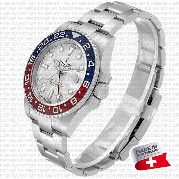 Rolex Gmt-master Ii 18k White Gold Pepsi Red/blue Ceramic Bezel Blue Dial 40mm Ref.126719blro