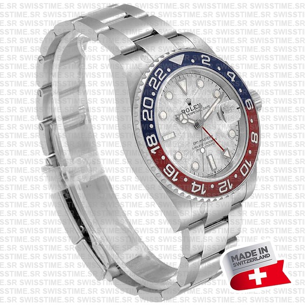 Rolex Gmt-master Ii 18k White Gold Pepsi Red/blue Ceramic Bezel Blue Dial 40mm Ref.126719blro