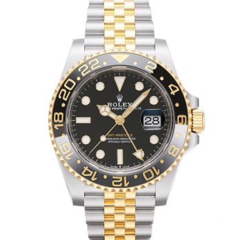 Rolex Gmt-master Ii Jubilee 2tone 18k Yellow Gold/904l Steel Black Dial Ceramic Bezel 40mm Swiss Made Replica Watch Ref.126713grnr