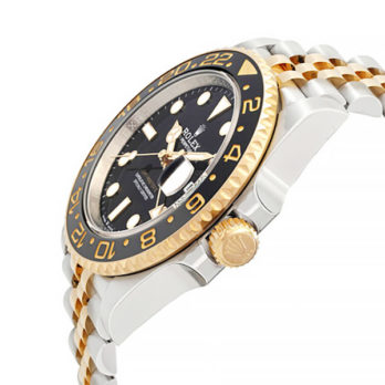 Rolex Gmt-master Ii Jubilee 2tone 18k Yellow Gold/904l Steel Black Dial Ceramic Bezel 40mm Swiss Made Replica Watch Ref.126713grnr