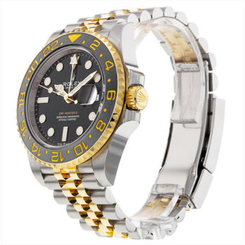 Rolex Gmt-master Ii Jubilee 2tone 18k Yellow Gold/904l Steel Black Dial Ceramic Bezel 40mm Swiss Made Replica Watch Ref.126713grnr