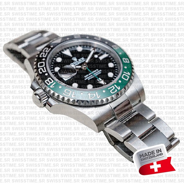 Rolex Gmt Master Ii Left Hand Green Black 126720vtnr Swiss Replica