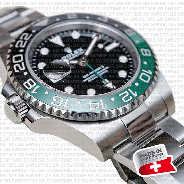 Rolex Gmt Master Ii Left Hand Green Black 126720vtnr Swiss Replica