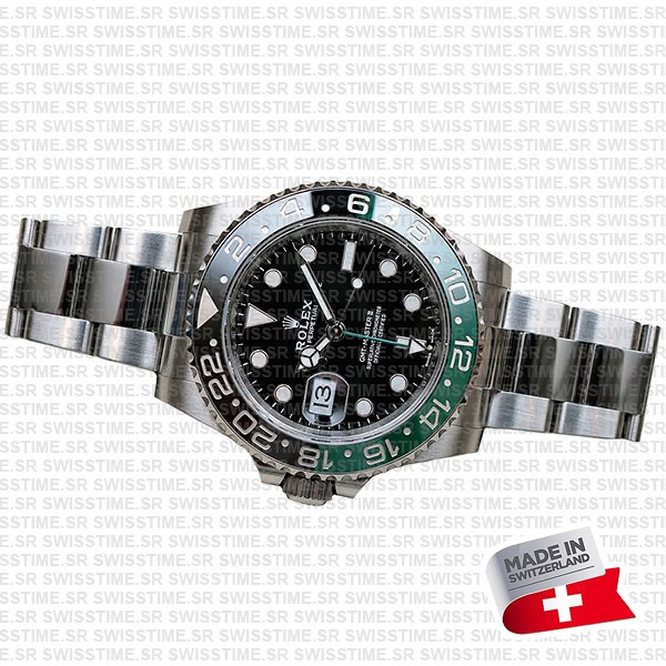 Rolex Gmt Master Ii Left Hand Green Black 126720vtnr Swiss Replica