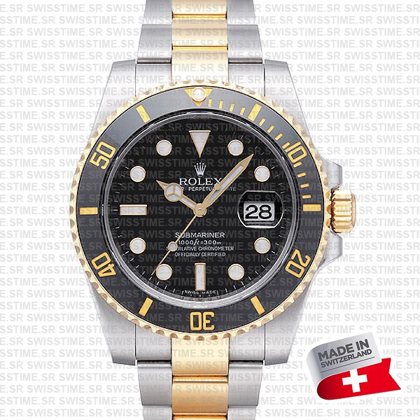 Rolex Submariner 2tone Black Ceramic