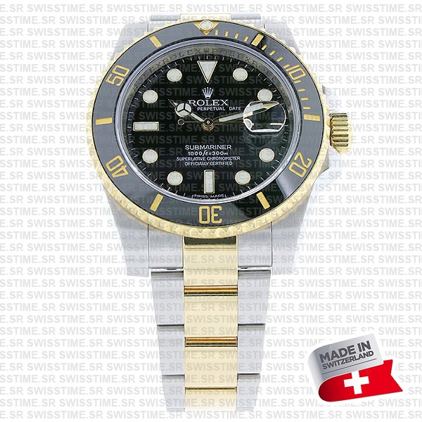 Rolex Submariner 2tone Black Ceramic