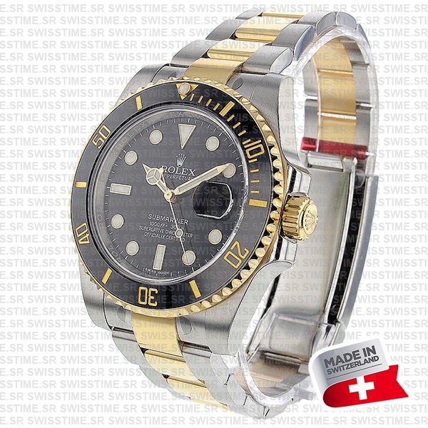 Rolex Submariner 2tone Black Ceramic