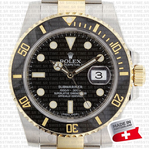 Rolex Submariner 2tone Black Ceramic
