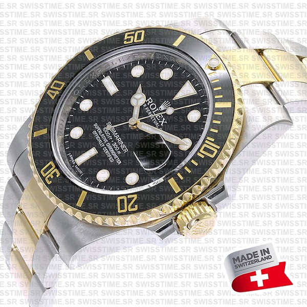 Rolex Submariner 2tone Black Ceramic