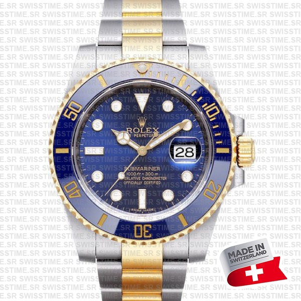 Rolex Submariner 2tone Blue Ceramic