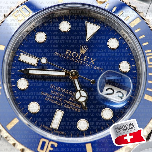 Rolex Submariner 2tone Blue Ceramic