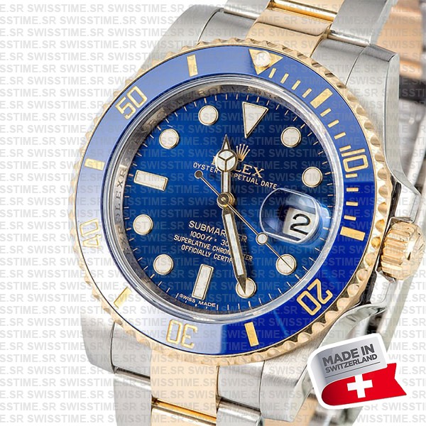 Rolex Submariner 2tone Blue Ceramic