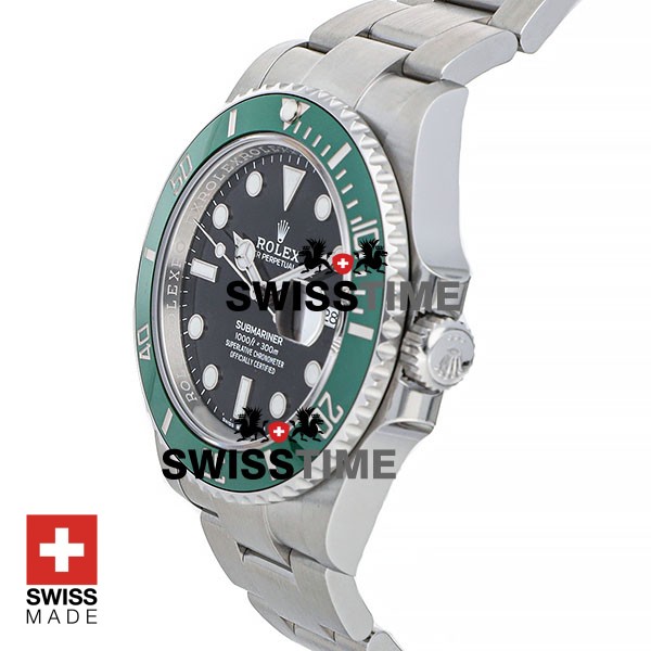 ROLEX 41mm Stainless Steel Submariner Kermit Green Ceramic Bezel Mod –  Sant Blanc