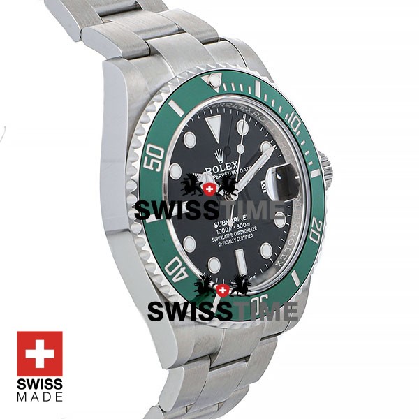 ROLEX 41mm Stainless Steel Submariner Kermit Green Ceramic Bezel Mod –  Sant Blanc