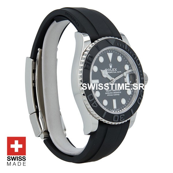 Rolex Yacht Master Rubber Strap White Gold | Swisstime Watch