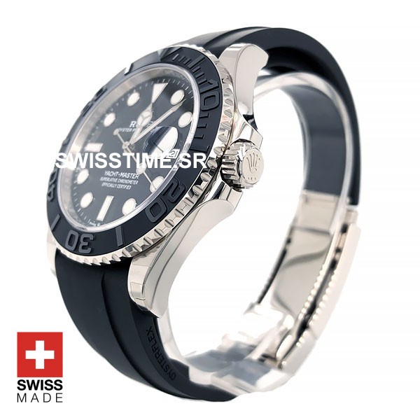 Rolex Yacht Master Rubber Strap White Gold | Swisstime Watch