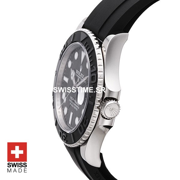 Rolex Yacht Master Rubber Strap White Gold | Swisstime Watch