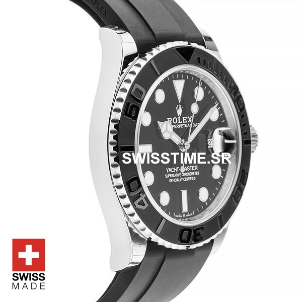 Rolex Yacht Master Rubber Strap White Gold | Swisstime Watch