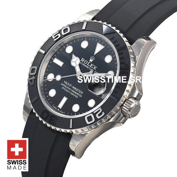 Rolex Yacht Master Rubber Strap White Gold | Swisstime Watch