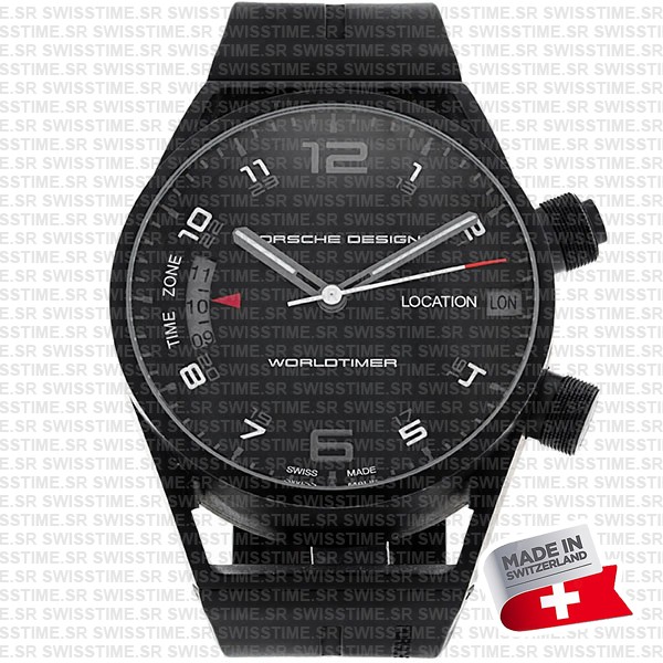 Porsche Design Worldtimer P6750 Titanium Black Pvd Swiss Replica