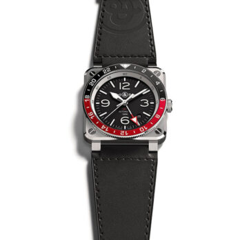 Bell & Ross Br03-93 Gmt Black And Red Bezel Steel Swiss Replica