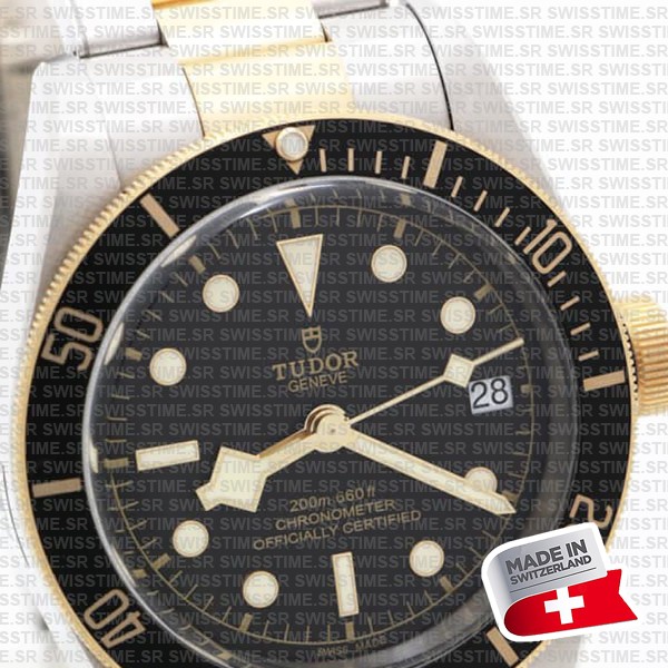 Tudor Black Bay S&g 2-tone Black Dial Ref.m79733n Swiss Replica Superclone