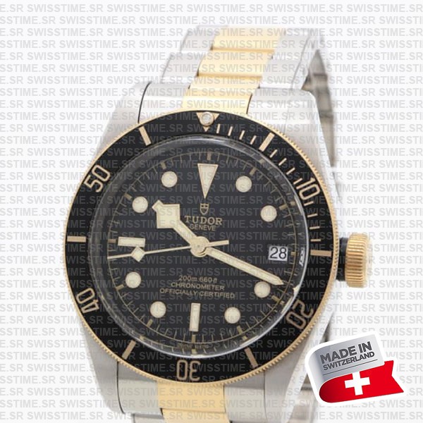 Tudor Black Bay S&g 2-tone Black Dial Ref.m79733n Swiss Replica Superclone