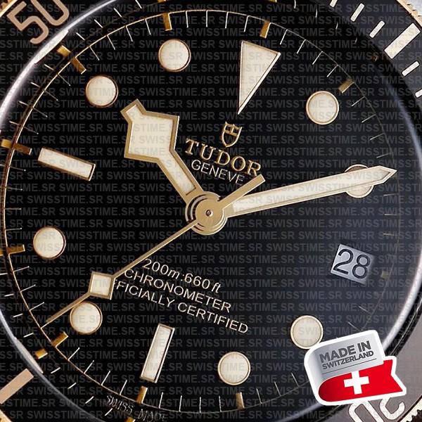 Tudor Black Bay S&g 2-tone Black Dial Ref.m79733n Swiss Replica Superclone