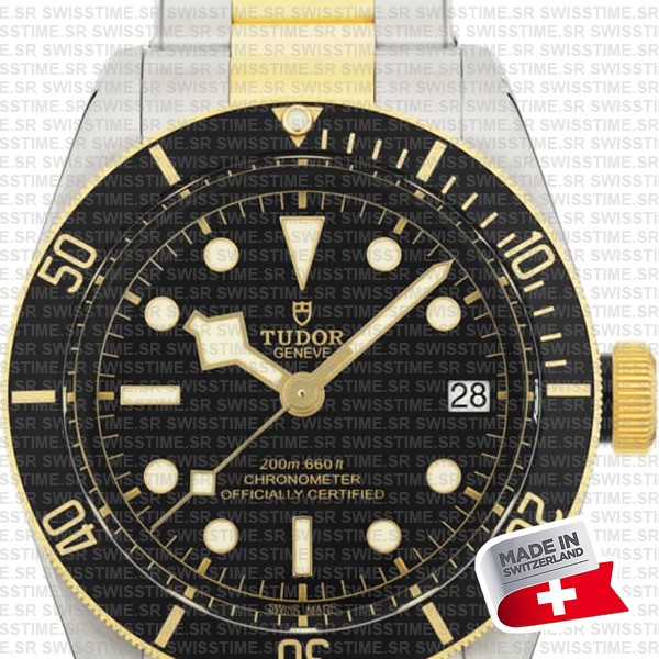 Tudor Black Bay S&g 2-tone Black Dial Ref.m79733n Swiss Replica Superclone