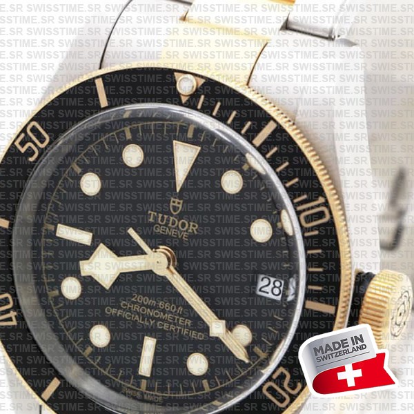 Tudor Black Bay S&g 2-tone Black Dial Ref.m79733n Swiss Replica Superclone