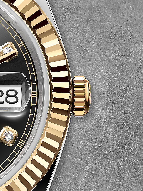 2-tone 18k Solid Gold