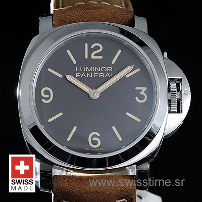 Panerai Luminor Base | Brown Leather Strap | Swiss Time Watch