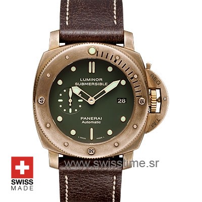 Panerai Luminor Submersible Bronzo Green Dial | Replica Watch