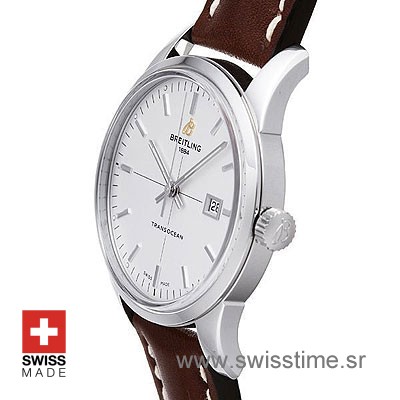 Breitling Transocean Date only White Dial | Swisstime Watch