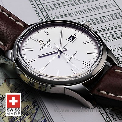 Breitling Transocean Date only White Dial | Swisstime Watch