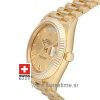 Rolex Day Date 40 Yellow Gold | Gold Dial Swiss Replica Watch