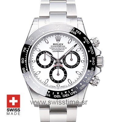 Rolex Daytona Ceramic Bezel | White Dial Swiss Replica Watch