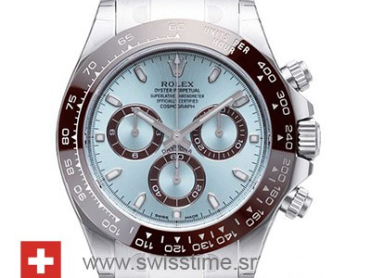 Rolex Pre-owned Daytona Factory Ice Blue Platinum Dial