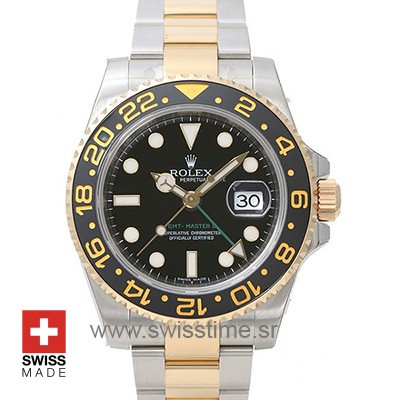 Rolex GMT Master II 2Tone Black Ceramic 40mm