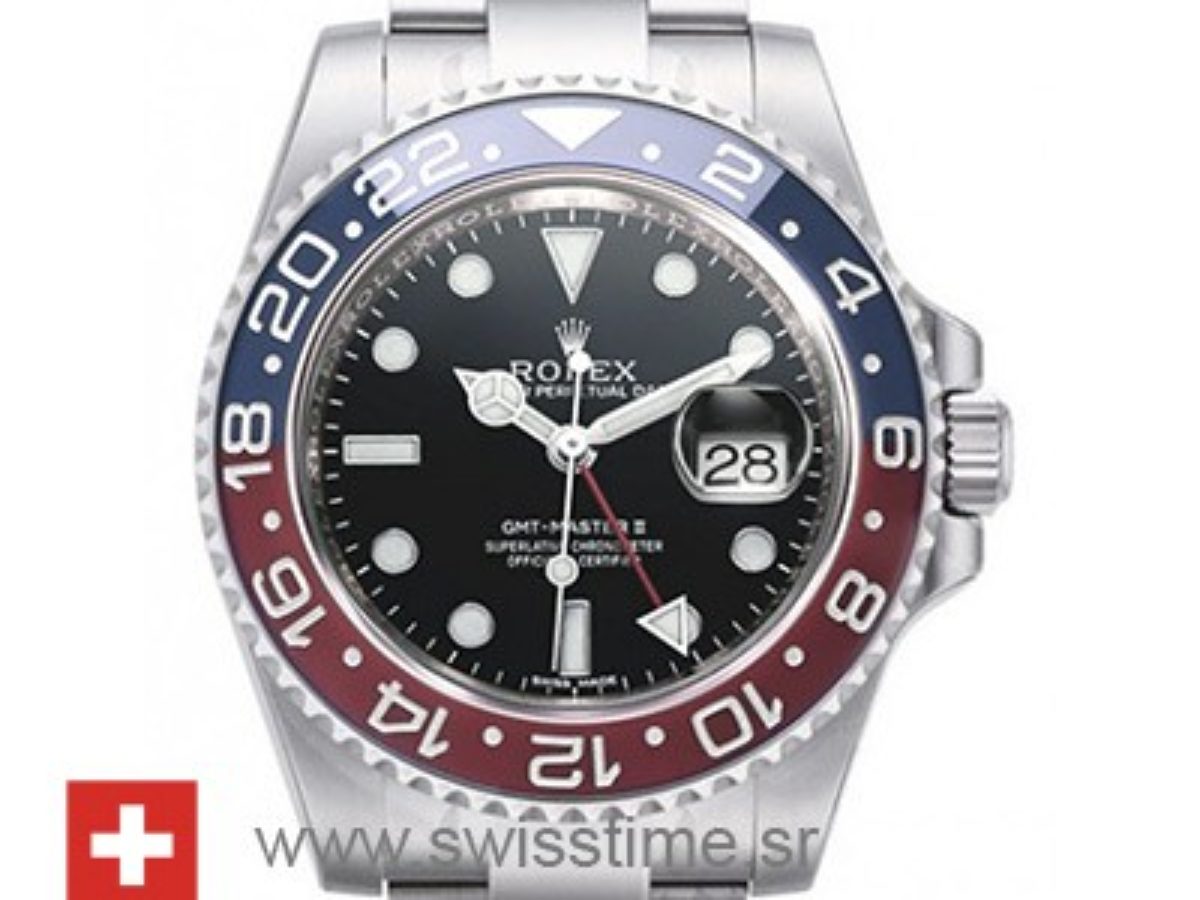 Rolex Gmt Master 2 Pepsi Bezel Swiss Made Replica Watch