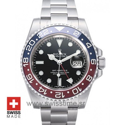 Rolex Gmt Master 2 Pepsi Bezel | Swiss Made Replica Watch